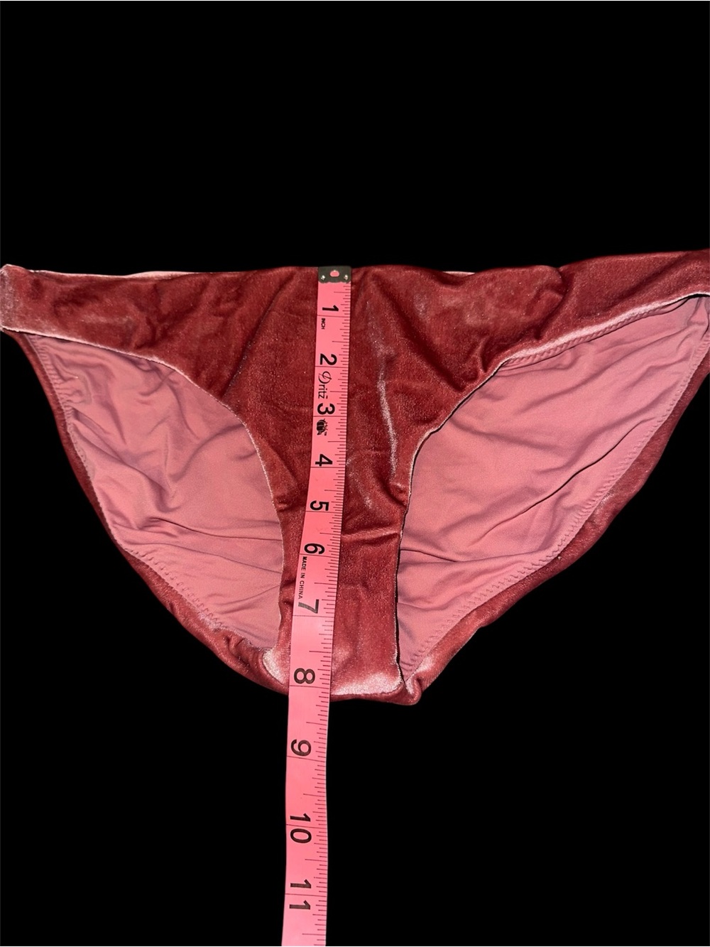 Velvet Bikini Bottom - Dusty Rose Pink